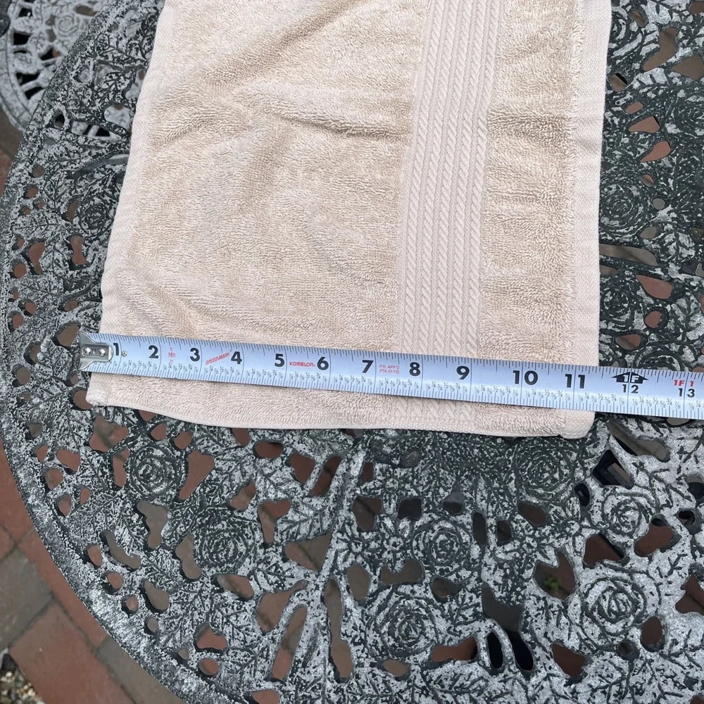Ralph Lauren Beige Towels Set 5 Pc Bath, Hand Towel, Wash Cloth, Used M Monogram